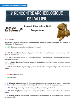 Télécharger le programme - Conseil Départemental de l`Allier