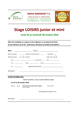 October tennis camp registration form