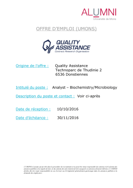 20161010 OE411 Quality Assistance Analyst