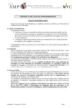 Notice d`information 2016 - Université de Franche