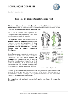 Grenoble dit Stop au harcèlement de rue