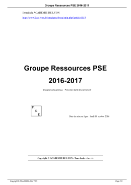 Groupe Ressources PSE 2016-2017