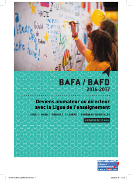 BAFA BAFD 2016 2017 - La Ligue de l`Enseignement Hérault