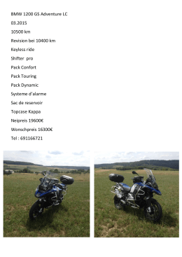 BMW 1200 GS Adventure LC 03.2015 10500 km Revision bei