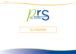 glossaire - Agences Régionales de Santé