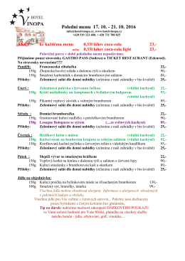 Poledn&iacute; menu 17 .10.