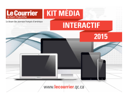 kit média interactif 2015 - Le Courrier de Saint