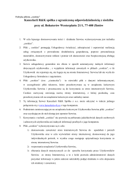 Polityka plik&oacute;w &bdquo;cookies&rdquo;