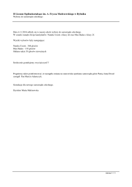 Wybory do samorządu szkolnego - II Liceum Og&oacute;lnokształcące im. A