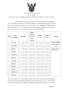 (PPL) (UPL) (IR / ME / IP) (Validation Pilot, F/E and AMEL License)
