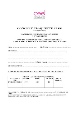 Concert Claquette jazz