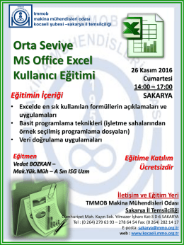 PowerPoint Sunusu - TMMOB Makina M&uuml;hendisleri Odası