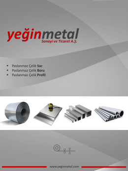 PowerPoint Sunusu - Yeğin Metal A.Ş.