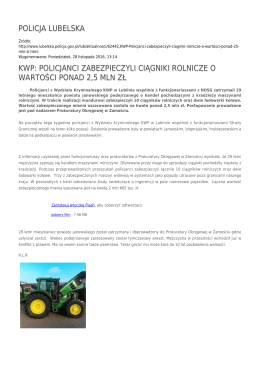 policja lubelska kwp: policjanci zabezpieczyli ciągniki rolnicze o