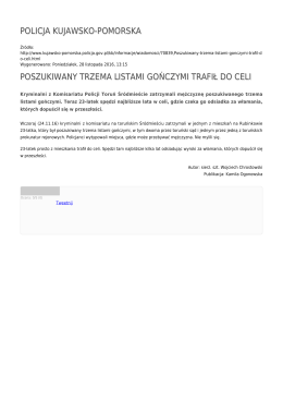 policja kujawsko-pomorska poszukiwany trzema listami gończymi