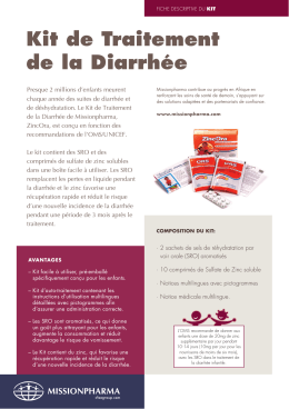 Kit de Traitement de la Diarrhée