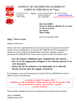 preavis-greve-29-novembre - Syndicat CGT de l`UGECAM ILE DE