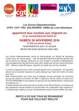 apportent leur soutien aux migrant-es - Sgen-CFDT