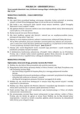 POLSKA 24 &ndash; GRUDZIEŃ 2016 r.