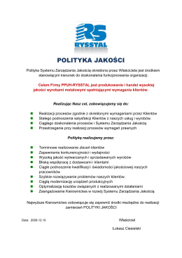 polityka jakości
