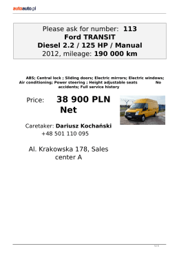 Please ask for number: 113 Ford TRANSIT Diesel 2.2