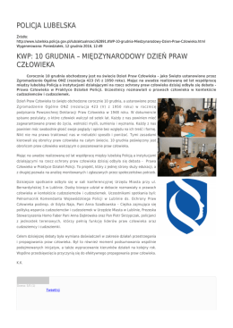 policja lubelska kwp: 10 grudnia &ndash; międzynarodowy dzień praw