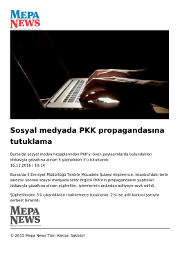 Sosyal medyada PKK propagandasına tutuklama