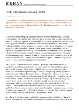 Polski odpowiednik skandalu Clinton