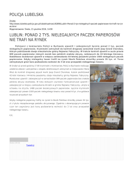 policja lubelska lublin: ponad 2 tys. nielegalnych paczek