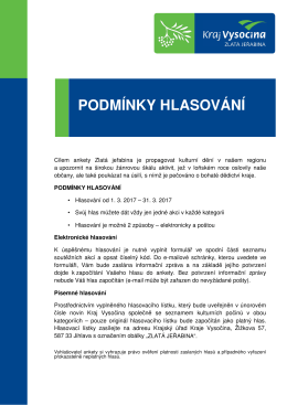 podm&iacute;nky hlasov&aacute;n&iacute;