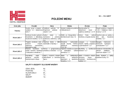 poledn&iacute; menu - Hotel Energie