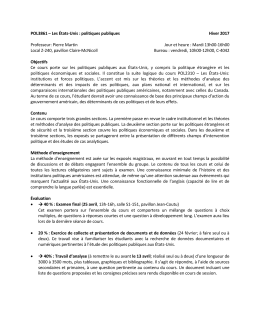 POL2310 Plan de cours - D&eacute;partement de science politique