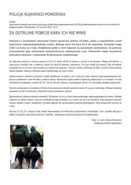 policja kujawsko-pomorska za dotkliwe pobicie kara ich nie minie