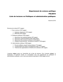 POL9810 Politiques et administration publiques