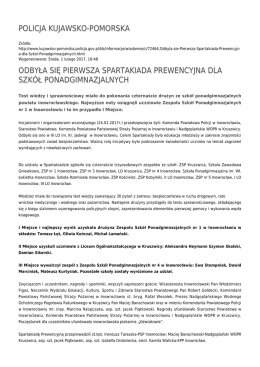 policja kujawsko-pomorska odbyła się pierwsza spartakiada