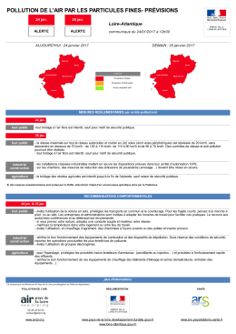 pollution de l`air par les particules fines- pr&eacute;visions