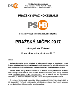 pražský míček 2017 - HOKEJBAL