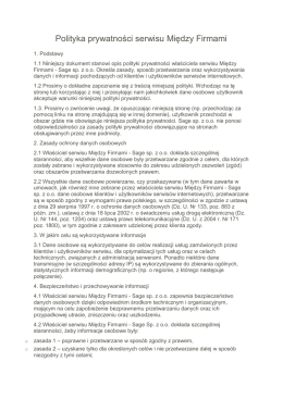 Polityka prywatności serwisu Między Firmami