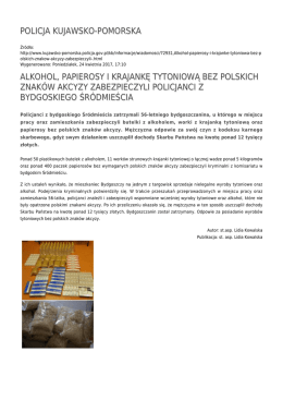 policja kujawsko-pomorska alkohol, papierosy i krajankę tytoniową