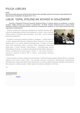 policja lubelska lublin: "odpal myślenie nie wchodź w uzależnienie"