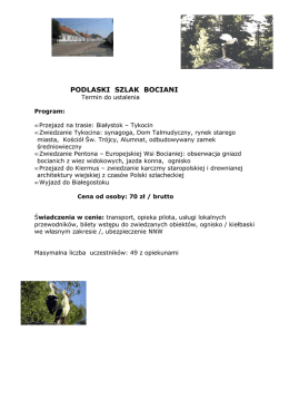 PODLASKI SZLAK BOCIANI