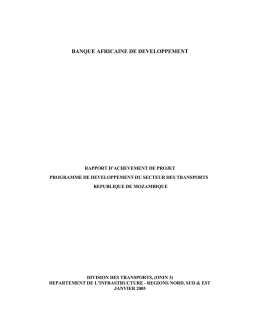 Mozambique - African Development Bank