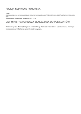 policja kujawsko-pomorska list ministra swia pana mariusza