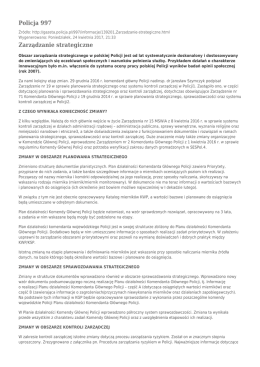 Policja 997 Zarządzanie strategiczne