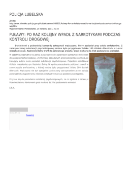 POLICJA LUBELSKA PUŁAWY: PO RAZ KOLEJNY WPADŁ Z