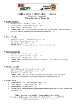 poledn&iacute; menu / lunch menu 11:00-14:00