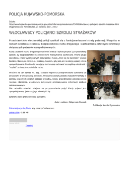 policja kujawsko-pomorska włocławscy policjanci szkolili strażak&oacute;w