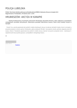 POLICJA LUBELSKA HRUBIESZ&Oacute;W: AKCYZA W KANAPIE
