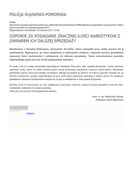 policja kujawsko-pomorska odpowie za posiadanie znacznej ilości