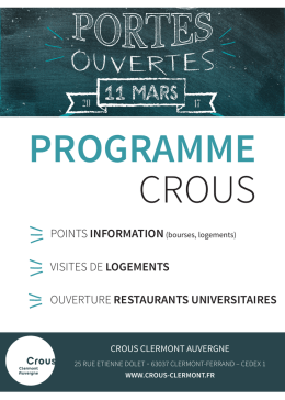 programme - Crous de Clermont